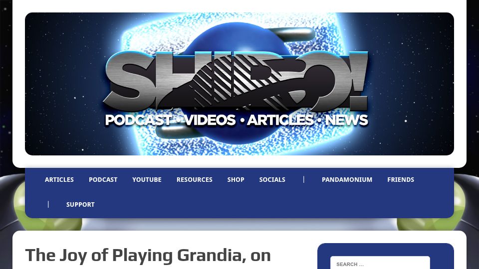 Screenshot of segasaturnshiro.com: The Joy of Playing Grandia, on Sega Saturn