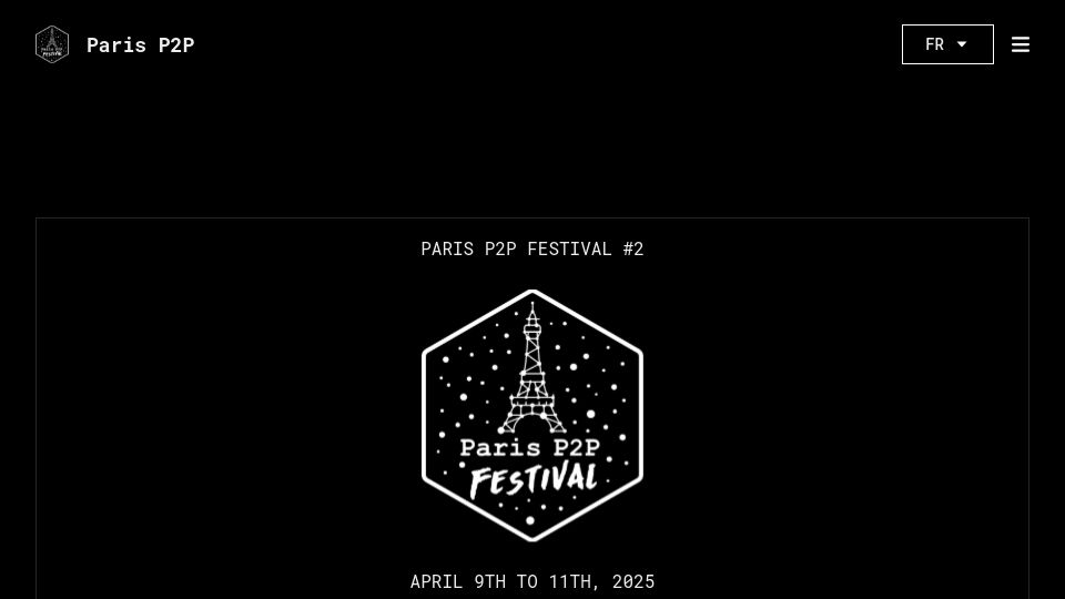 Screenshot of p2p.paris: Paris P2P Festival and Hackathon