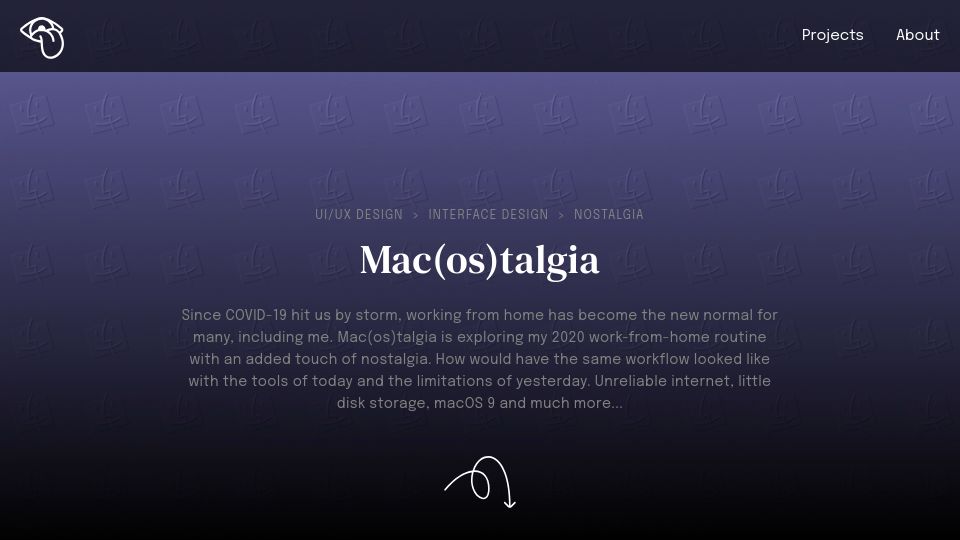 Screenshot of swallowmygraphicdesign.com: Mac(OS)talgia