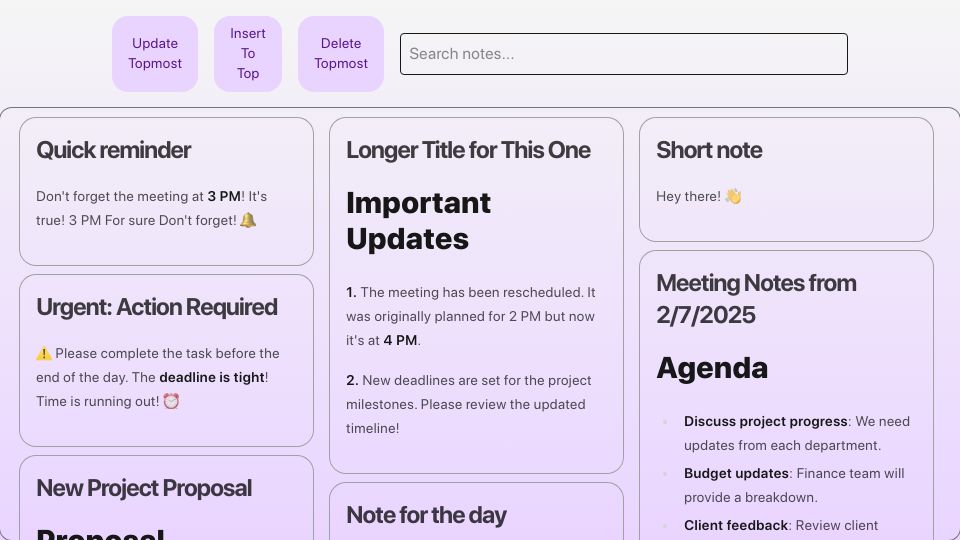 Screenshot of seen-v2.vercel.app: Show HN: Seen – Virtual list rendering with 1M+ notes