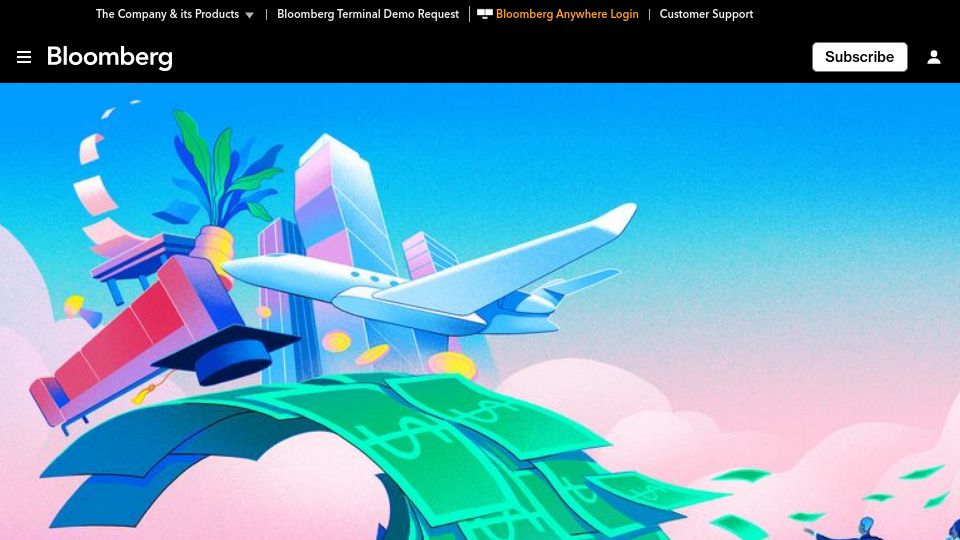 Screenshot of bloomberg.com: Hedge Funds Are Pocketing Much of Their Clients' Gains with 'No Limit' Fees