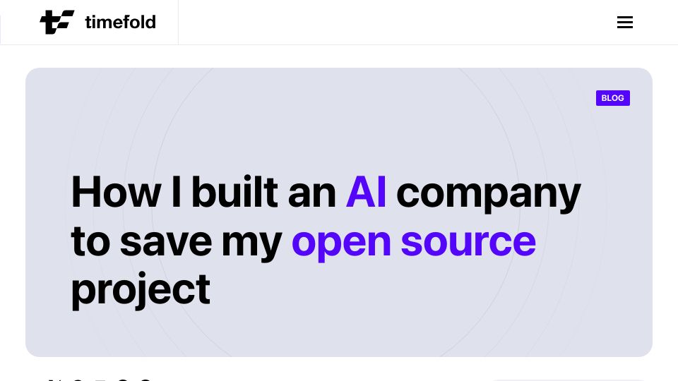 Screenshot of timefold.ai: I built an AI company to save my open source project