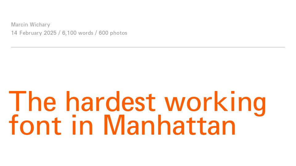 Screenshot of aresluna.org: The hardest working font in Manhattan