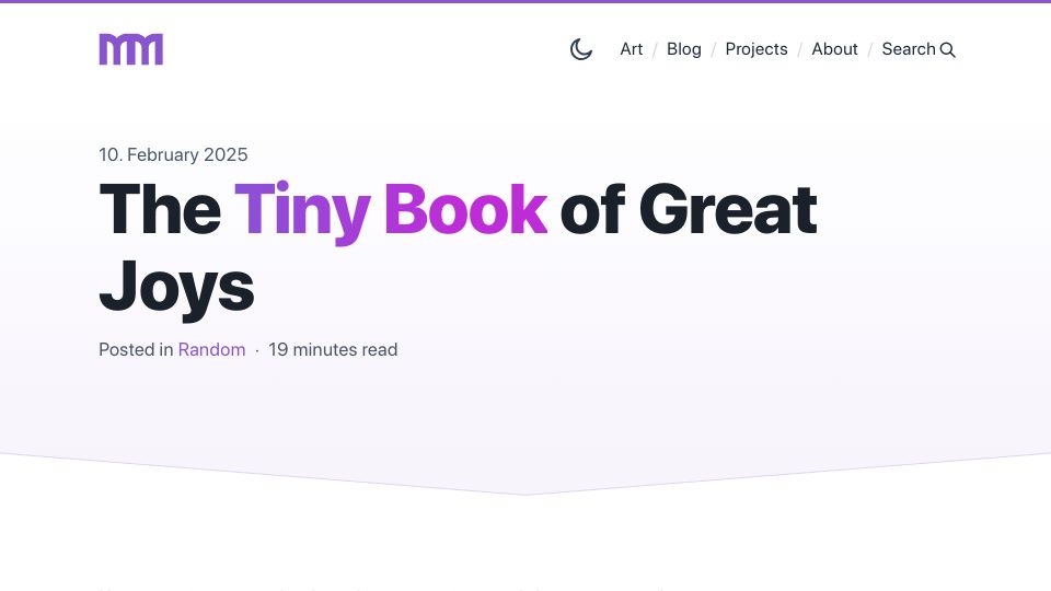 Screenshot of muffinman.io: Show HN: I made a tiny book using a pen-plotter and AI