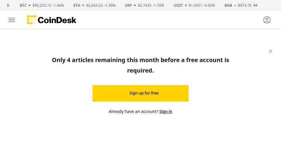 Screenshot of coindesk.com: Javier Milei backtracks on $4.4B memecoin after 'insiders' pocket $87M