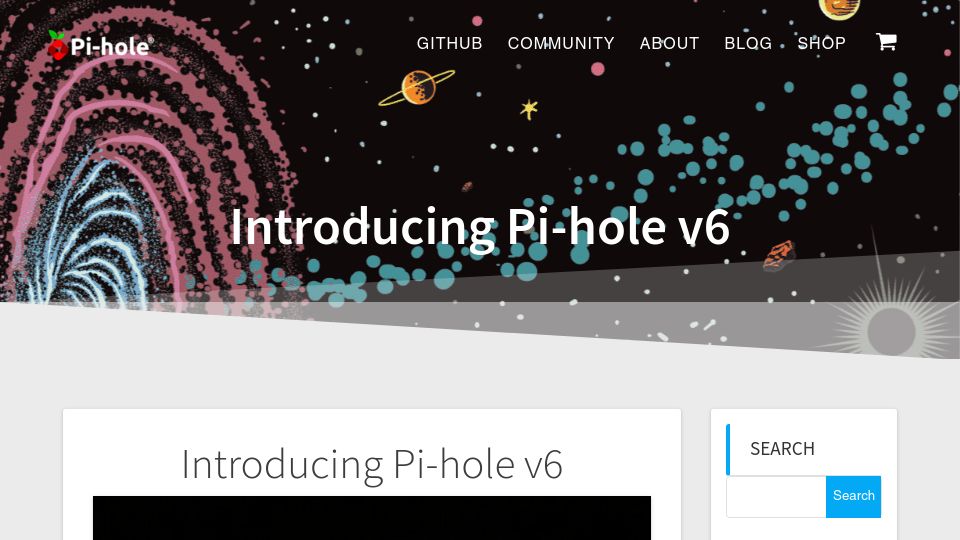 Screenshot of pi-hole.net: Pi-hole v6