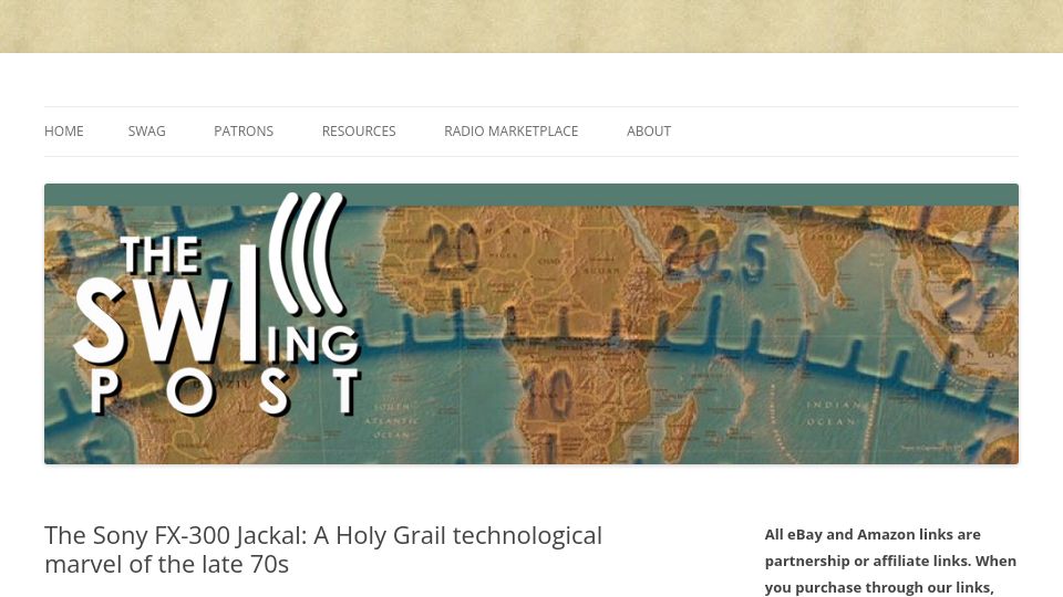 Screenshot of swling.com: Sony FX-300 Jackal: A technological marvel of the late 70s (2021)
