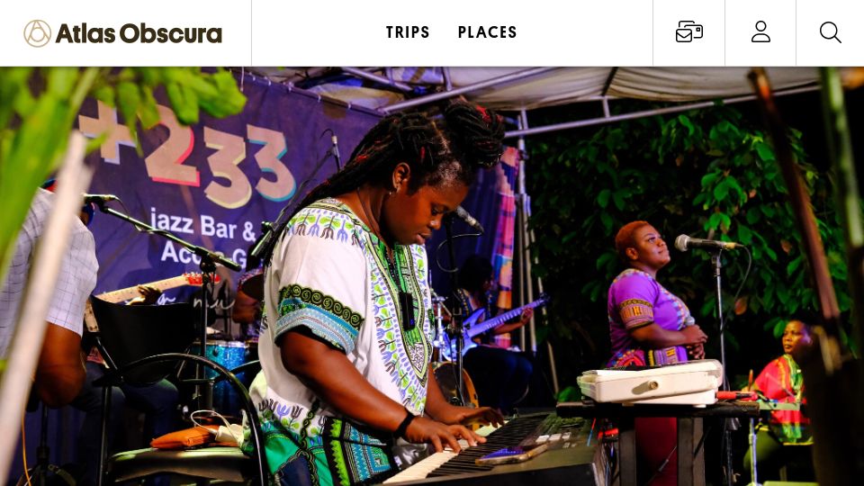 Screenshot of atlasobscura.com: How Louis Armstrong shaped the sound of Ghana