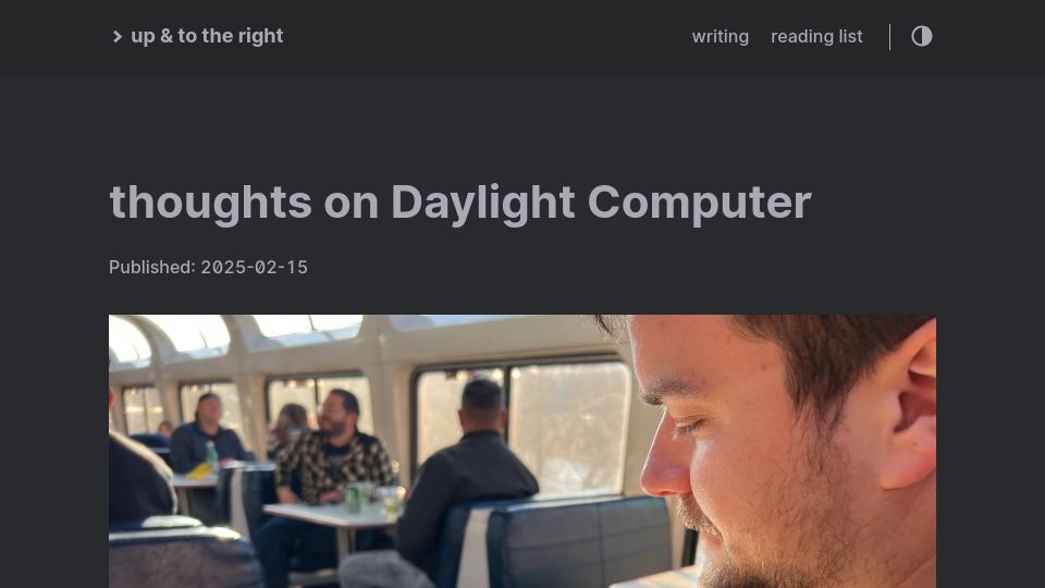 Screenshot of jon.bo: Thoughts on Daylight Computer