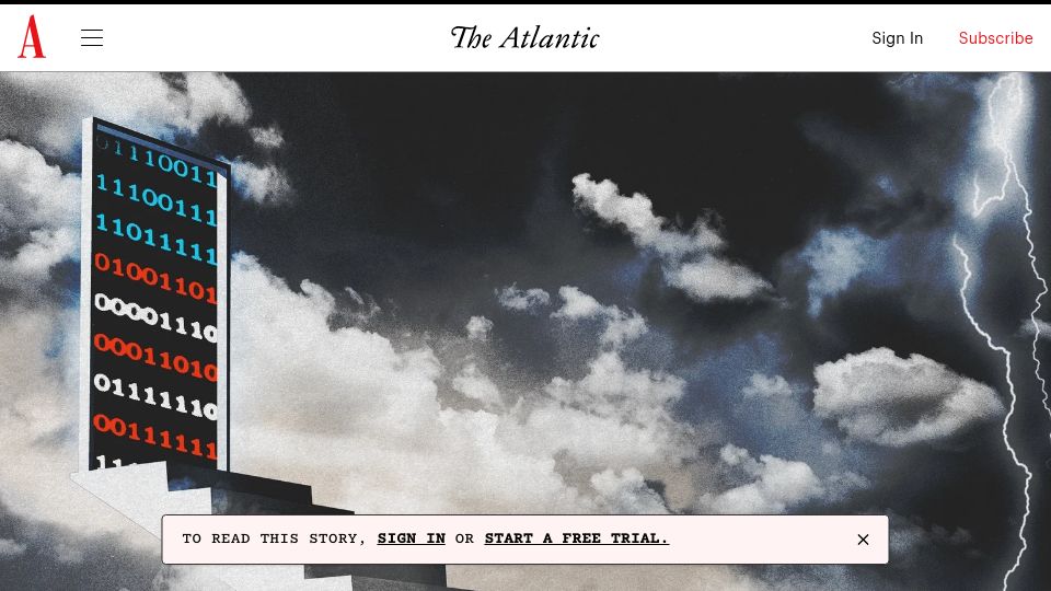 Screenshot of theatlantic.com: DOGE has 'god mode' access to government data