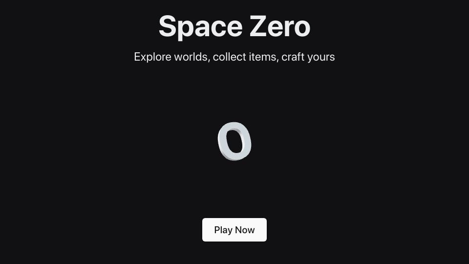 Screenshot of 0.space: Show HN: AI-native browser game that users can craft unlimited 3D items