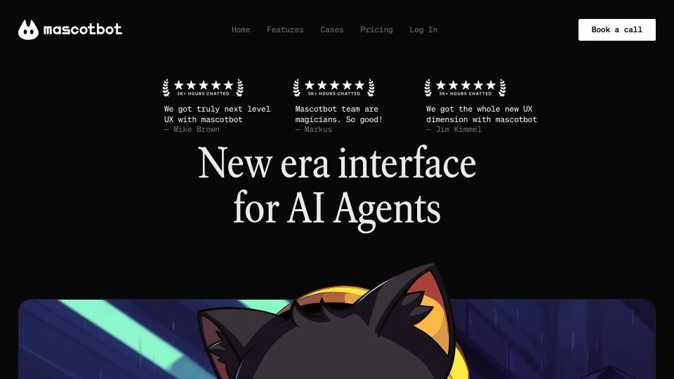 Screenshot of mascot.bot: Mascotbot: Real-Time, Engaging Avatar SDK for Al Agents