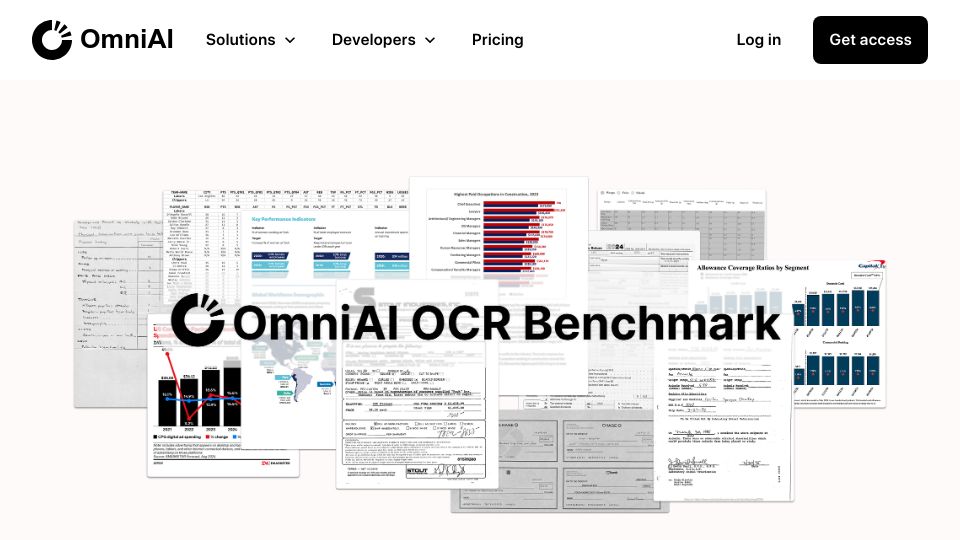 Screenshot of getomni.ai: Show HN: Benchmarking VLMs vs. Traditional OCR