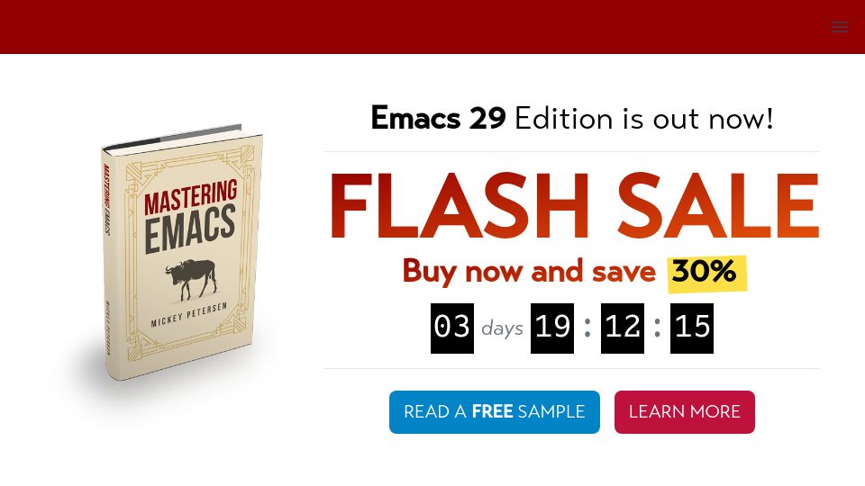 Screenshot of masteringemacs.org: What's New in Emacs 30.1?