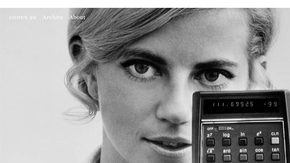 Screenshot of codex99.com: The HP-35: Consumer Electronics, an Origin Story