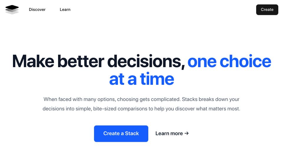 Screenshot of stack-ranker.com: Show HN: Prioritize Anything with Stacks