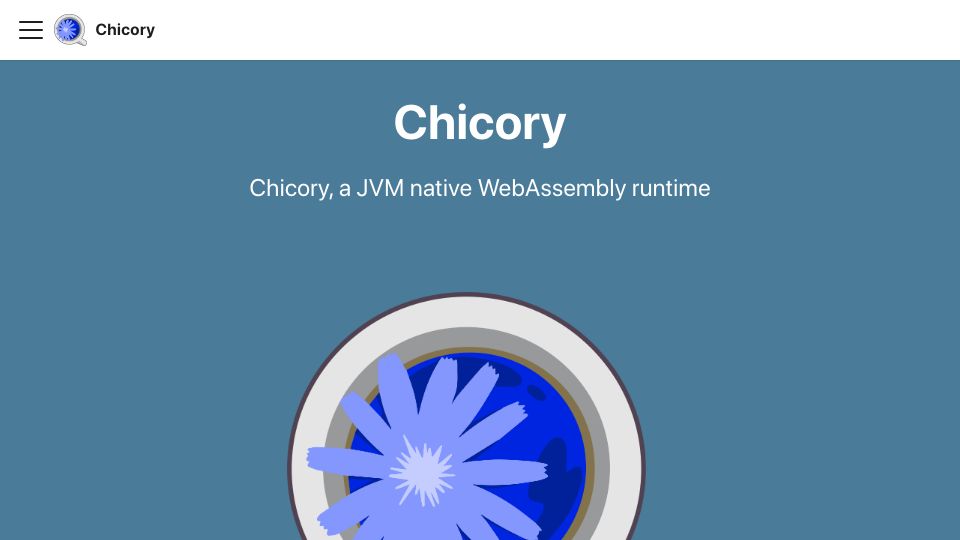 Screenshot of chicory.dev: Chicory: A JVM native WebAssembly runtime