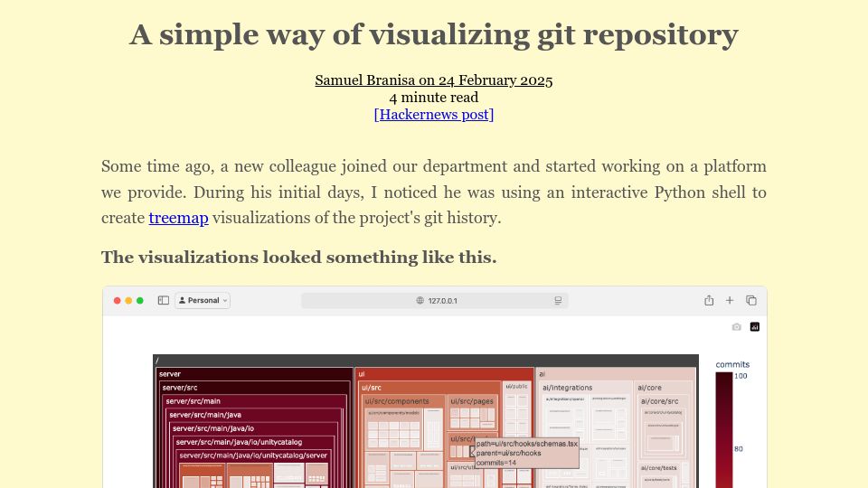 Screenshot of cupprum.github.io: A simple way of visualizing Git repository