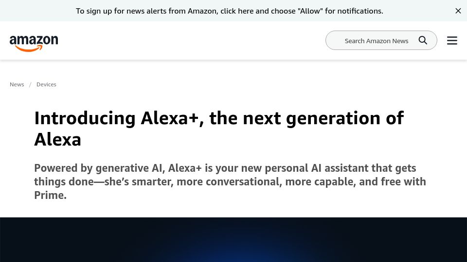 Screenshot of aboutamazon.com: Alexa+
