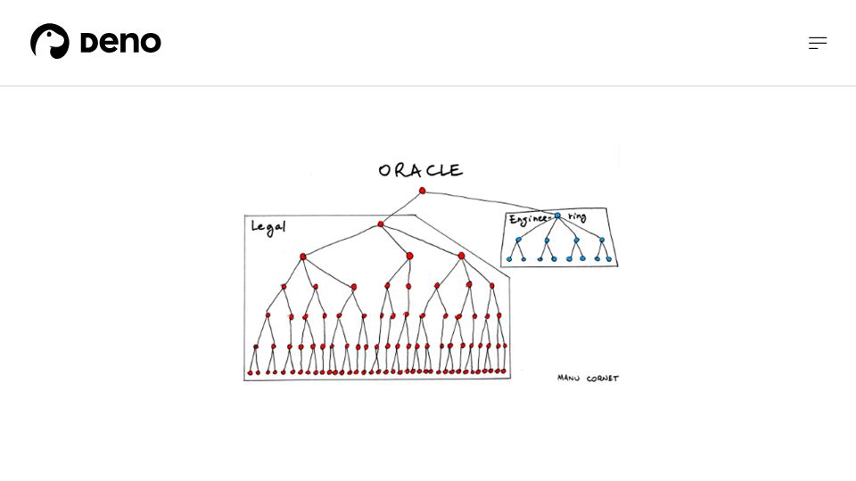 Screenshot of deno.com: Oracle justified its JavaScript trademark with Node.js–now it wants that ignored