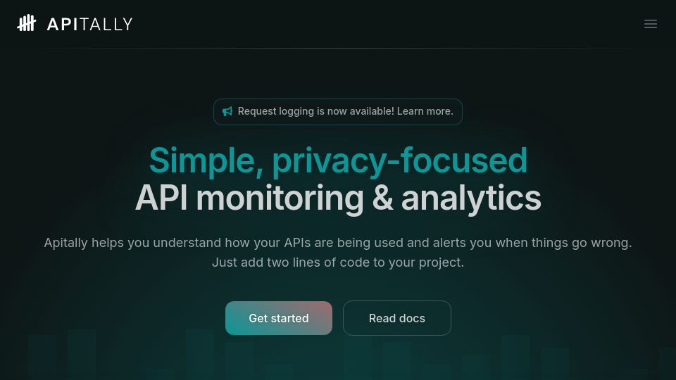 Screenshot of apitally.io: Show HN: Apitally – A simple, privacy-focused API monitoring and analytics tool