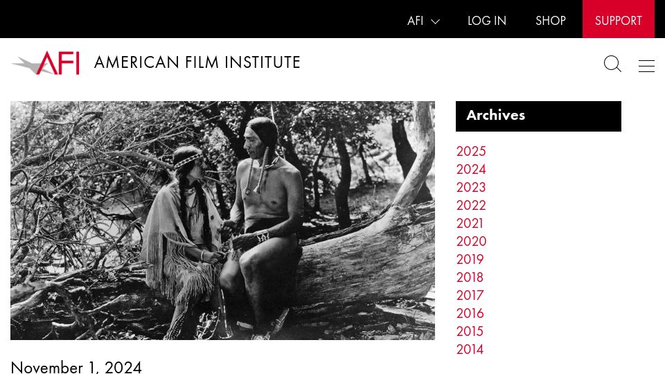 Screenshot of afi.com: The Daughter of Dawn [1920] (2024)