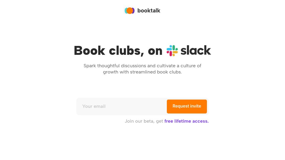 Screenshot of booktalk.club: Show HN: My first side project, streamlined book clubs on Slack
