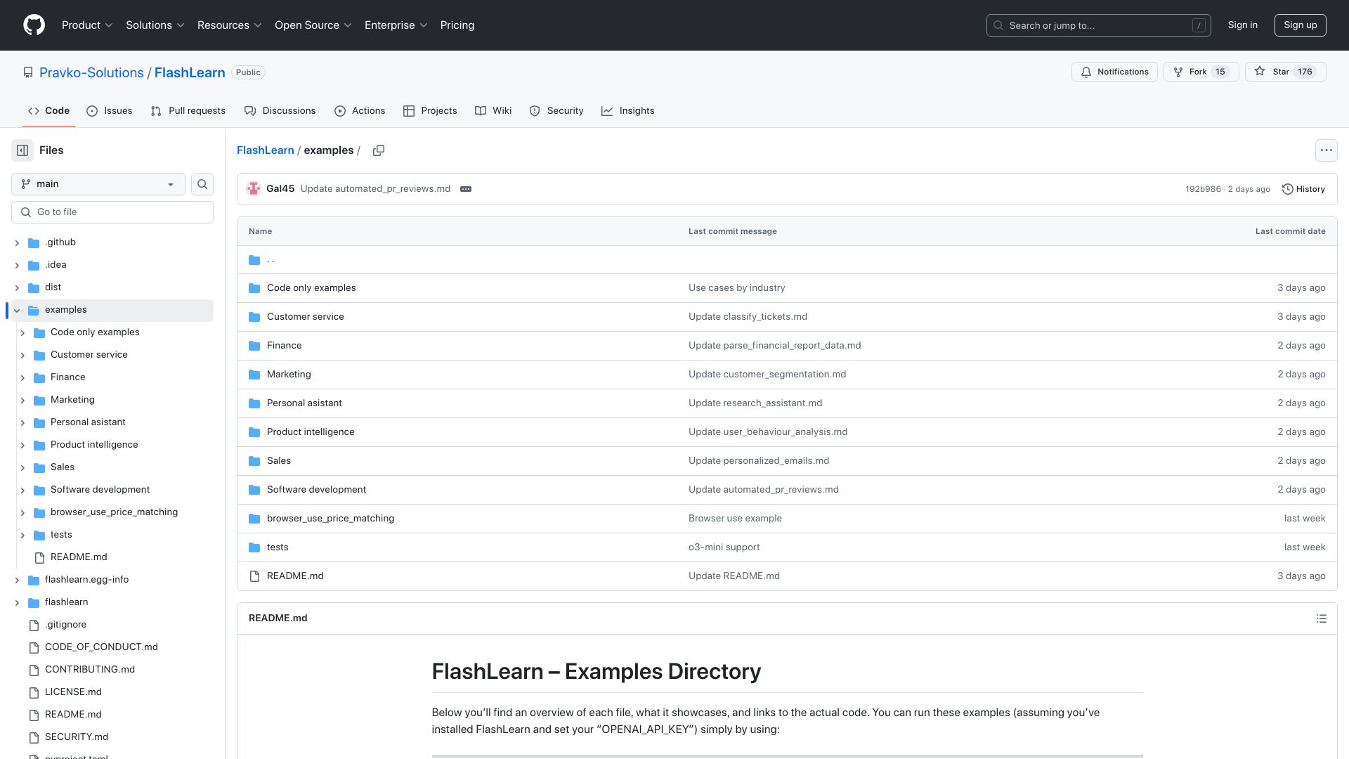 Screenshot of github.com: Classic Data science pipelines built with LLMs