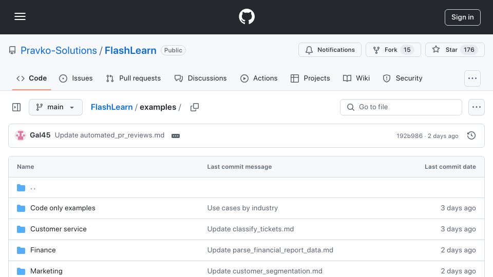 Screenshot of github.com: Classic Data science pipelines built with LLMs