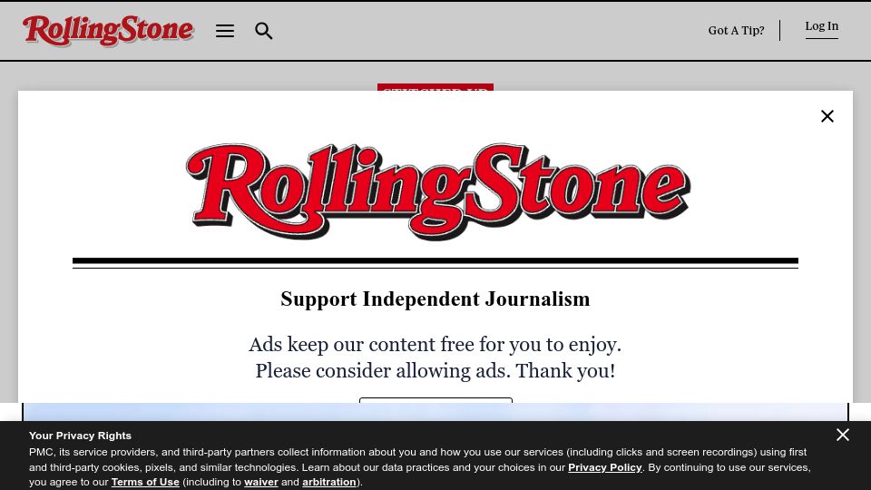Screenshot of rollingstone.com: UnitedHealth Is Sick of Everyone Complaining About Its Claim Denials