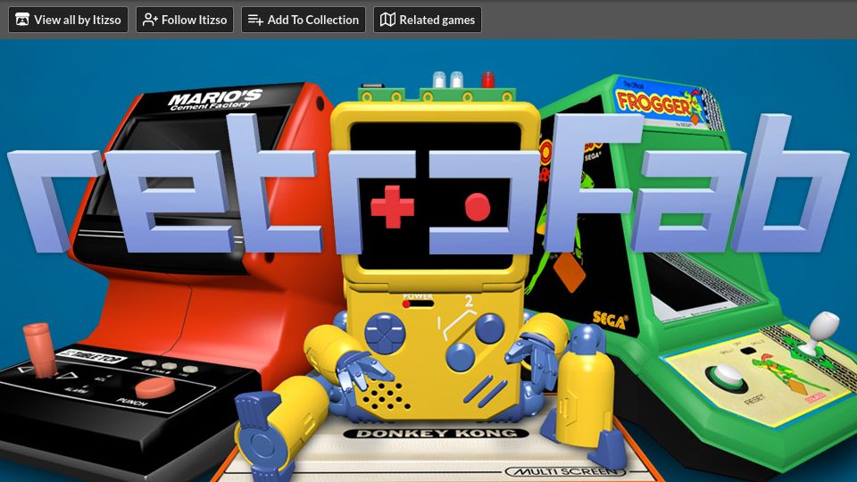 Screenshot of itizso.itch.io: RetroFab: Playable 3D simulations of vintage electronic games