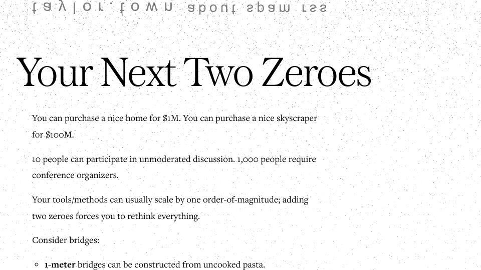 Screenshot of taylor.town: Your Next Two Zeroes