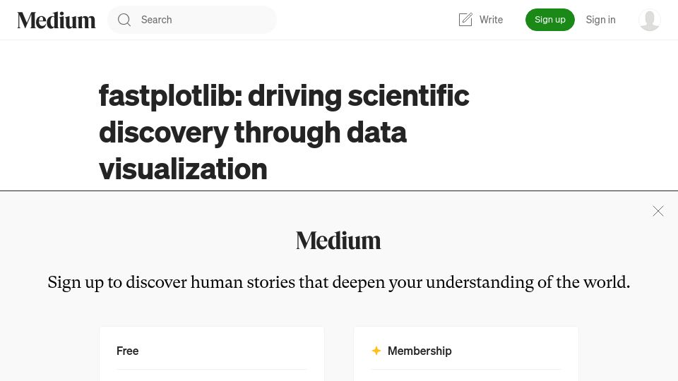 Screenshot of medium.com: Fastplotlib: GPU-accelerated, fast, and interactive plotting library