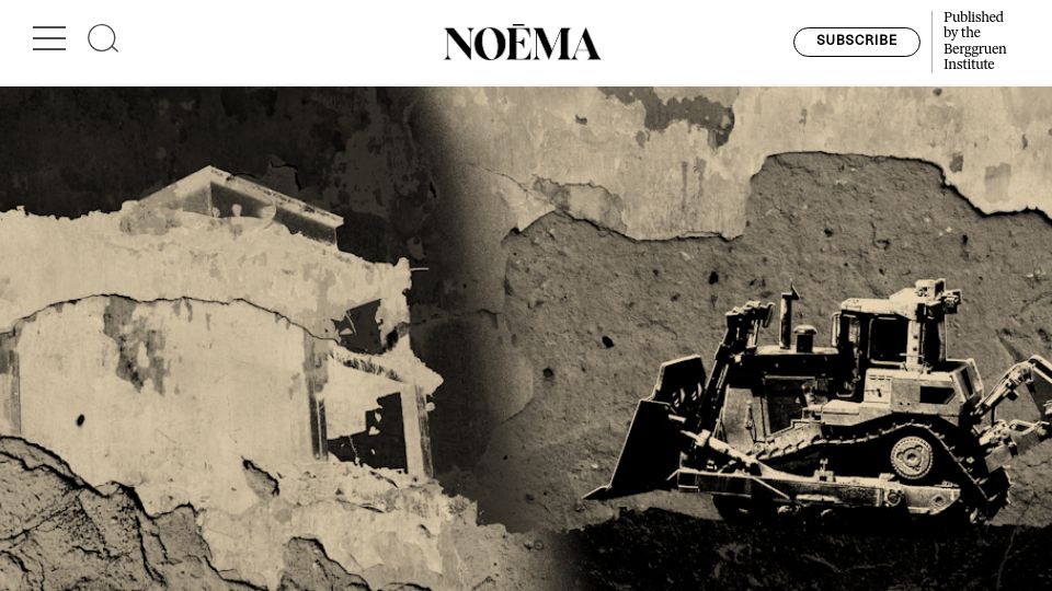 Screenshot of noemamag.com: The shrouded sinister history of the bulldozer