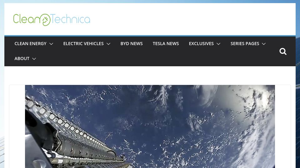 Screenshot of cleantechnica.com: Carlos Slim Cancels $22B in Starlink Orders