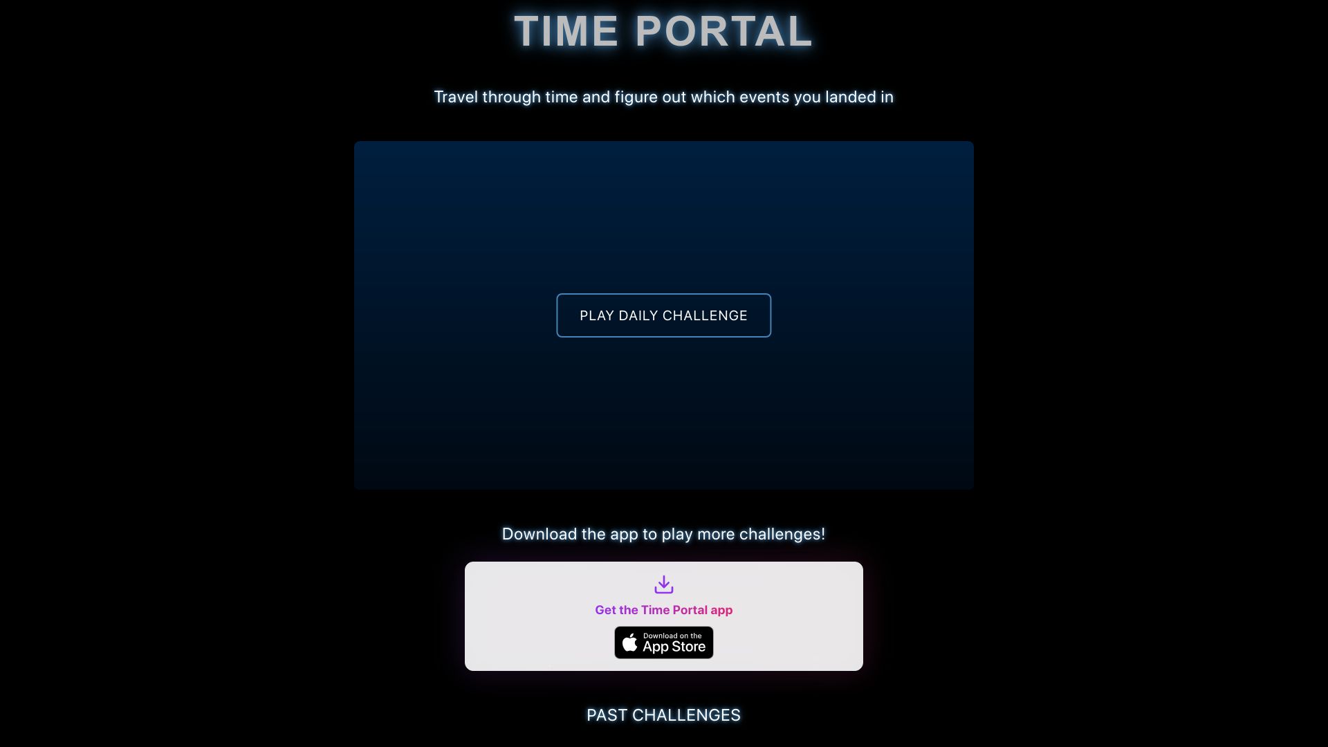 Screenshot of eggnog.ai: Show HN: Time Portal – Get dropped into history, guess where you landed