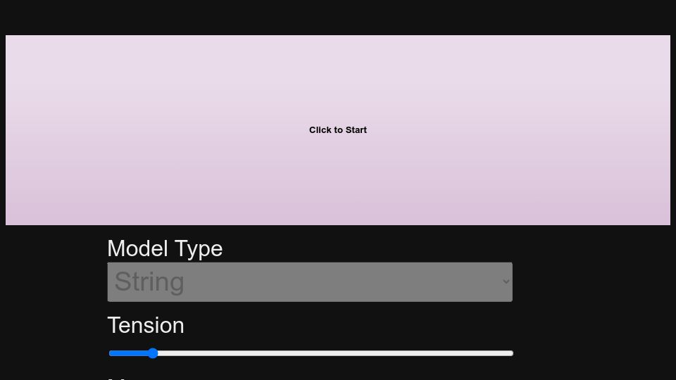 Screenshot of blog.cochlea.xyz: Show HN: Web Audio Spring-Mass Synthesis