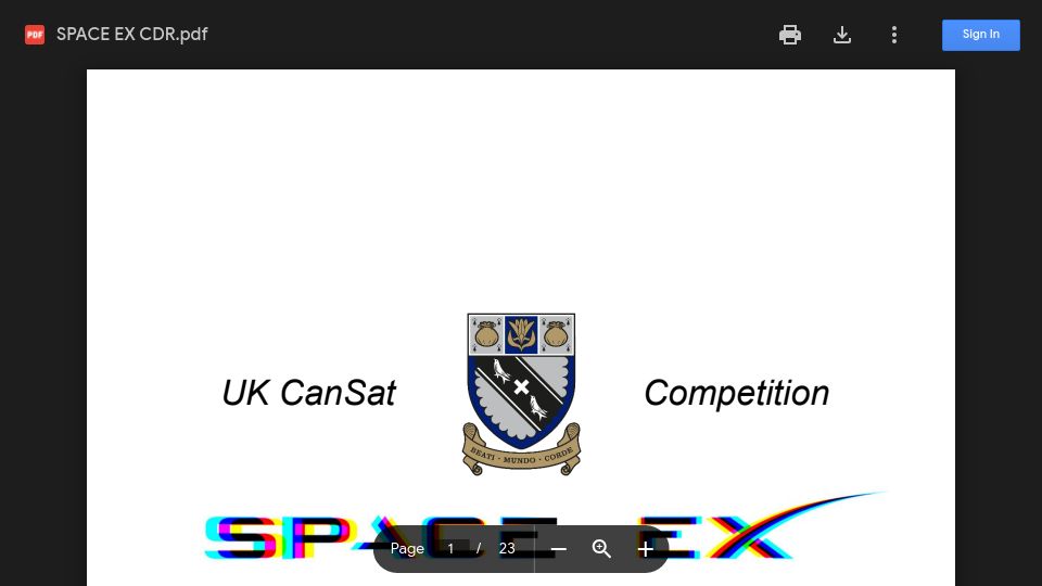 Screenshot of drive.google.com: Show HN: My high school team’s space probe