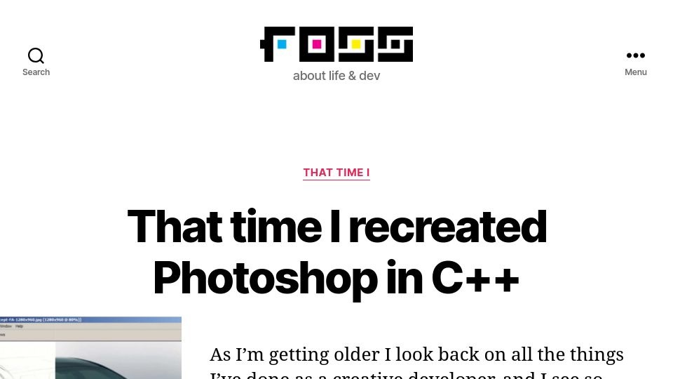 Screenshot of f055.net: That Time I Recreated Photoshop in C++