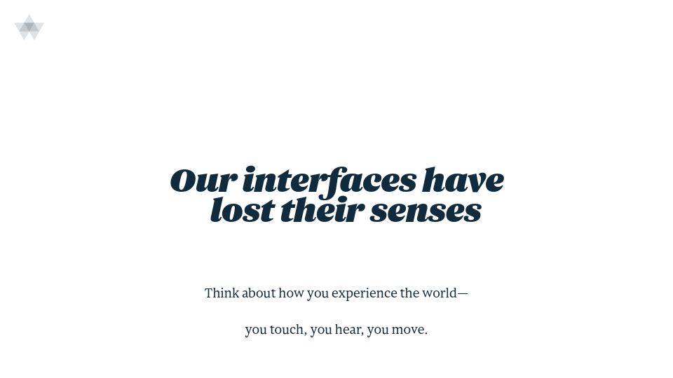 Screenshot of wattenberger.com: Our interfaces have lost their senses