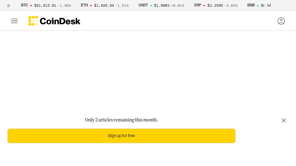Screenshot of coindesk.com: North Korea Launders Billions in Stolen Crypto