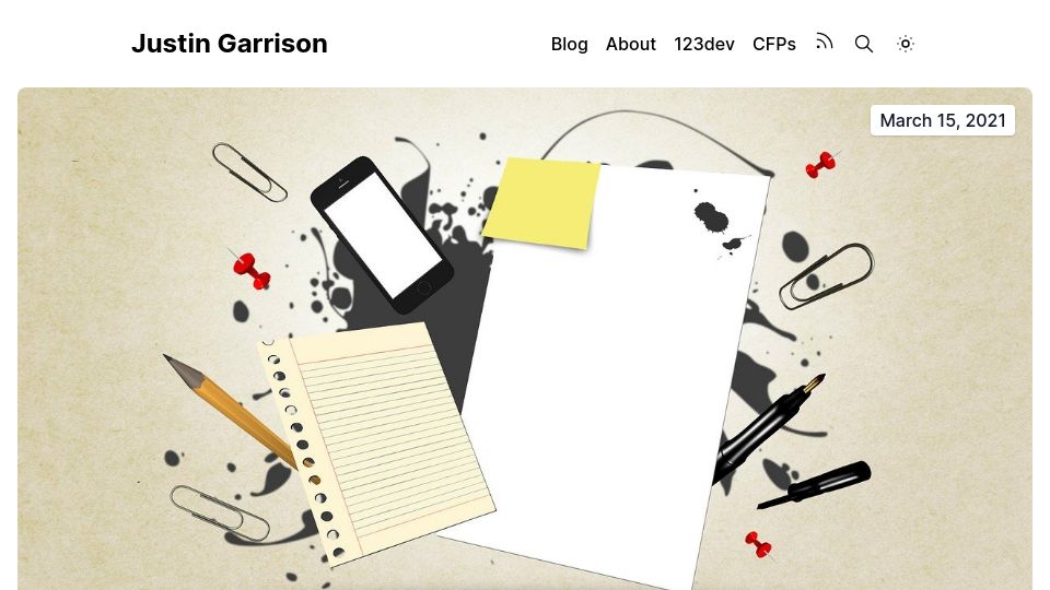 Screenshot of justingarrison.com: The Document Culture of Amazon (2021)
