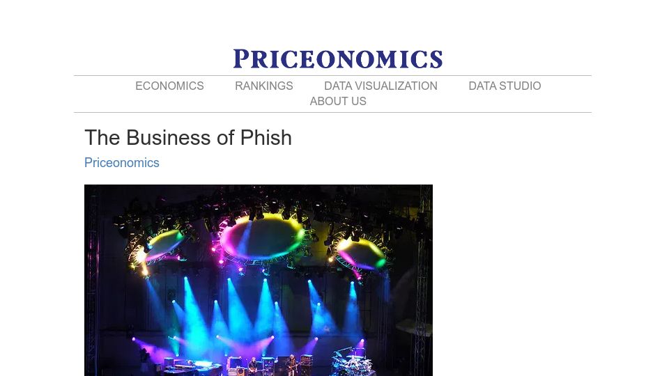 Screenshot of priceonomics.com: The Business of Phish (2013)