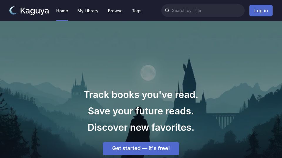 Screenshot of kaguya.io: Show HN: I built a modern Goodreads alternative