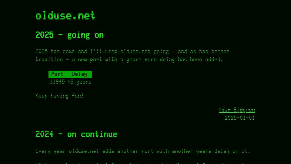 Screenshot of olduse.net: olduse.net