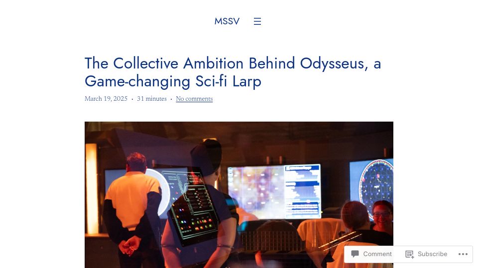 Screenshot of mssv.net: The Collective Ambition Behind Odysseus, a Game-Changing Sci-Fi Larp