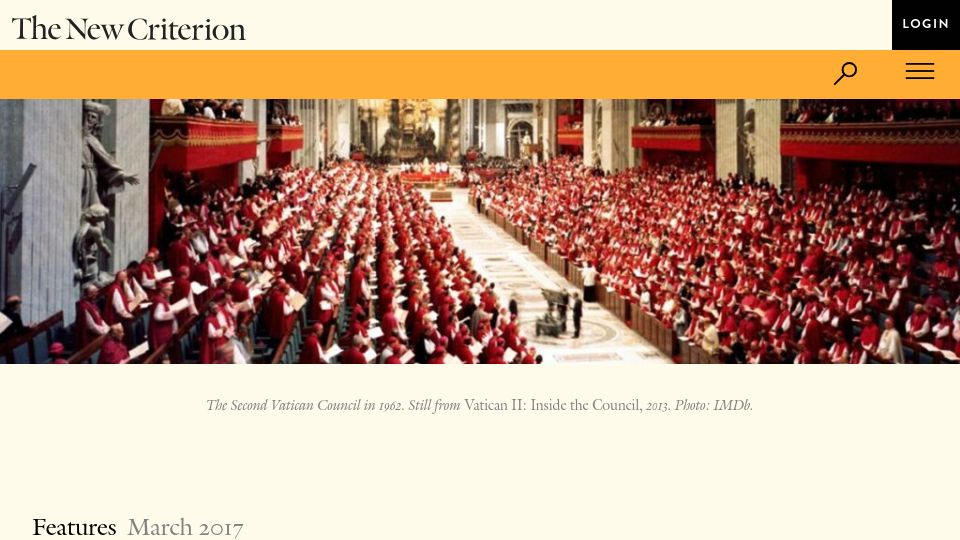 Screenshot of newcriterion.com: The Vatican's Latinist (2017)