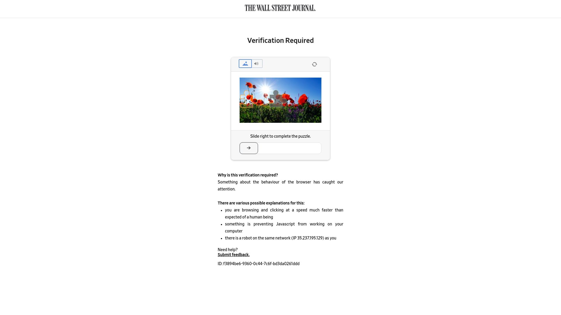 Screenshot of wsj.com: 23andMe Files for Bankruptcy, as CEO Anne Wojcicki Resigns