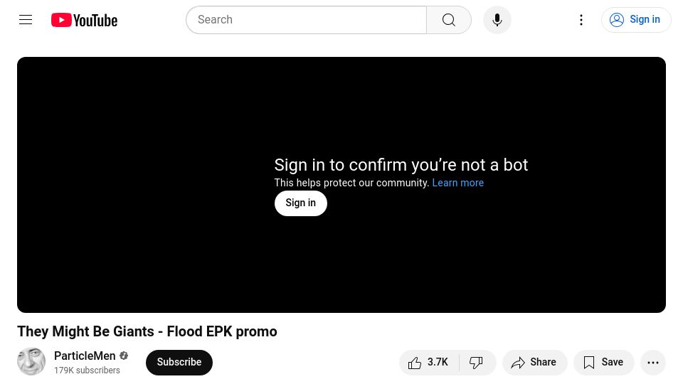 Screenshot of youtube.com: They Might Be Giants Flood EPK Promo (1990) [video]