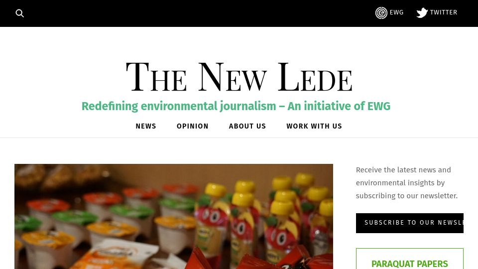 Screenshot of thenewlede.org: California bill aims to phase out harmful ultra-processed foods in schools